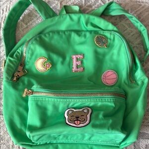Stoney Clover Lane Green Backpack with Playful Pins